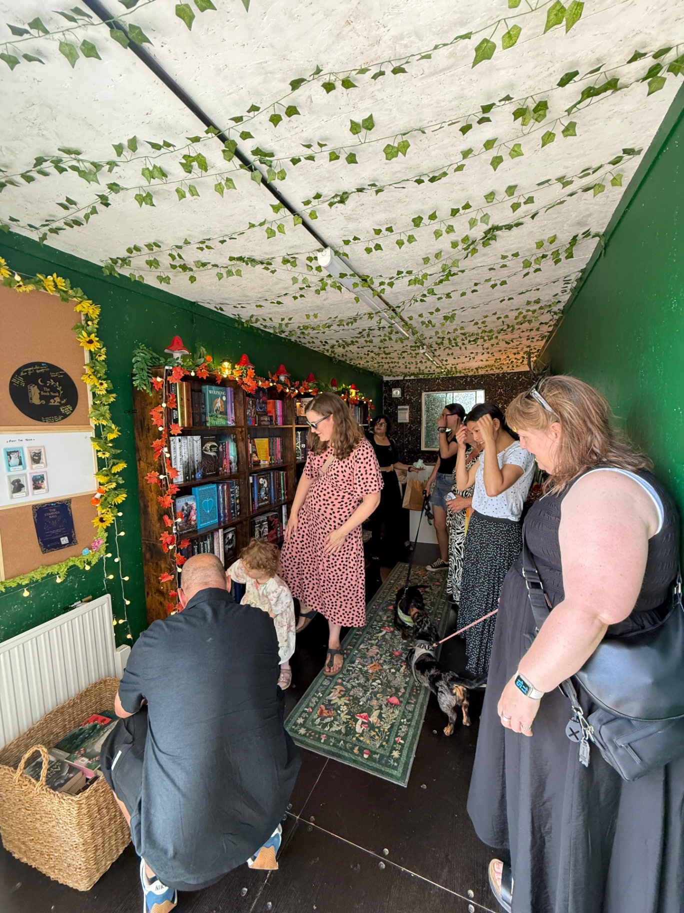 Guests browsing shelves during opening day